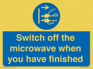 Switch off the microwave when you have finished